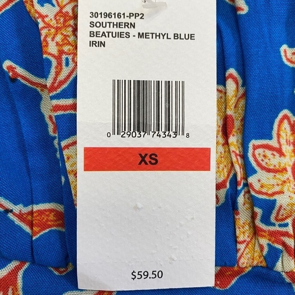 Jessica Simpson SET: Irin Top/Jildie Skirt, Southern Beauties Blue/Orange XS NWT - Picture 6 of 16